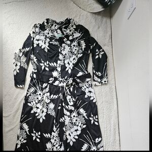 Black and White Floral Dress